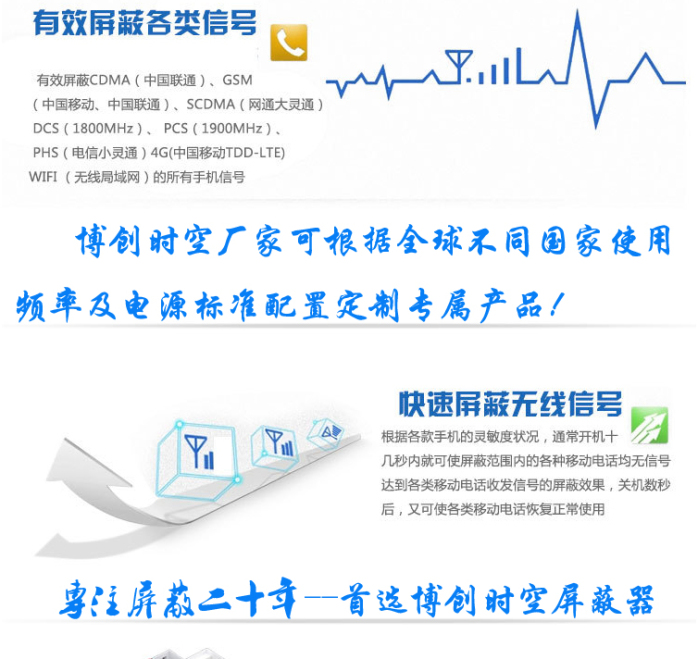 考场全频段4G手机屏蔽器BCSK-101B-6型
