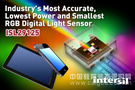 Intersil推出准确度高、功耗最低的RGB数字式光传感器