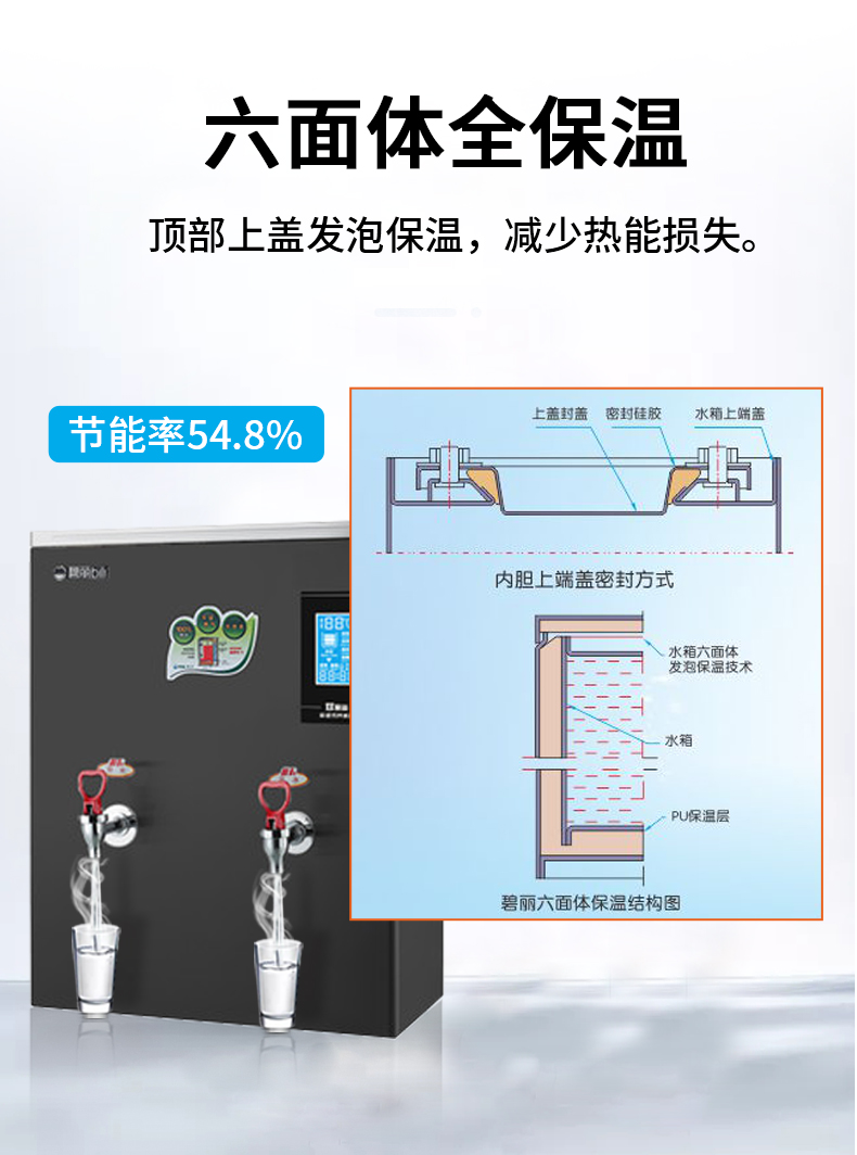 適合80人用教師辦公室步進式雙聚能開水器商用直飲開水機