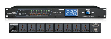 RAMHOS专业8路时序电源RH-80C时序器中控控制万用时序器通用插座旁通独立控制