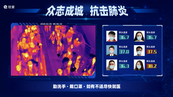 ?？低?百度智能云，欽家智能紅外溫測監控系統筑牢校園疫情防控安全線
