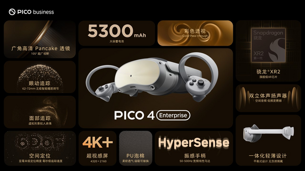 全新企業級VR一體機PICO 4 Enterprise即將上市，打開商用場景新價值