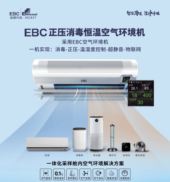 EBC正压消毒恒温空气环境机助力构15分钟核酸采样圈