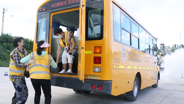 向日葵校車舉辦一系列校車應急安全演練