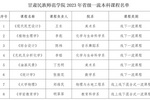 甘肃民族师范学院8门课程被认定为省级一流本科课程