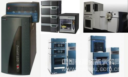 左：二极管光诱导荧光检测器(LED LIF)；上左:超高压液相色谱仪EX1700,上右nano-Advance UHPLC；下：ekspert TM ultral LC 100(左)/100-XL（右）